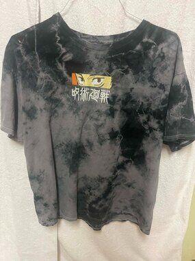 Episode x jujutsu Kaisen Itadori Black tie dye shirt sz XL